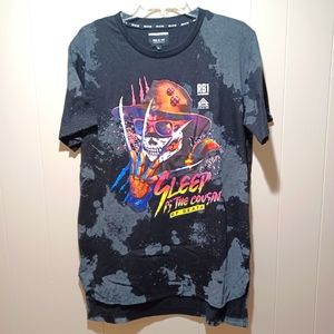 Freddy Kruger Tie Dye Graphic Tee Shirt